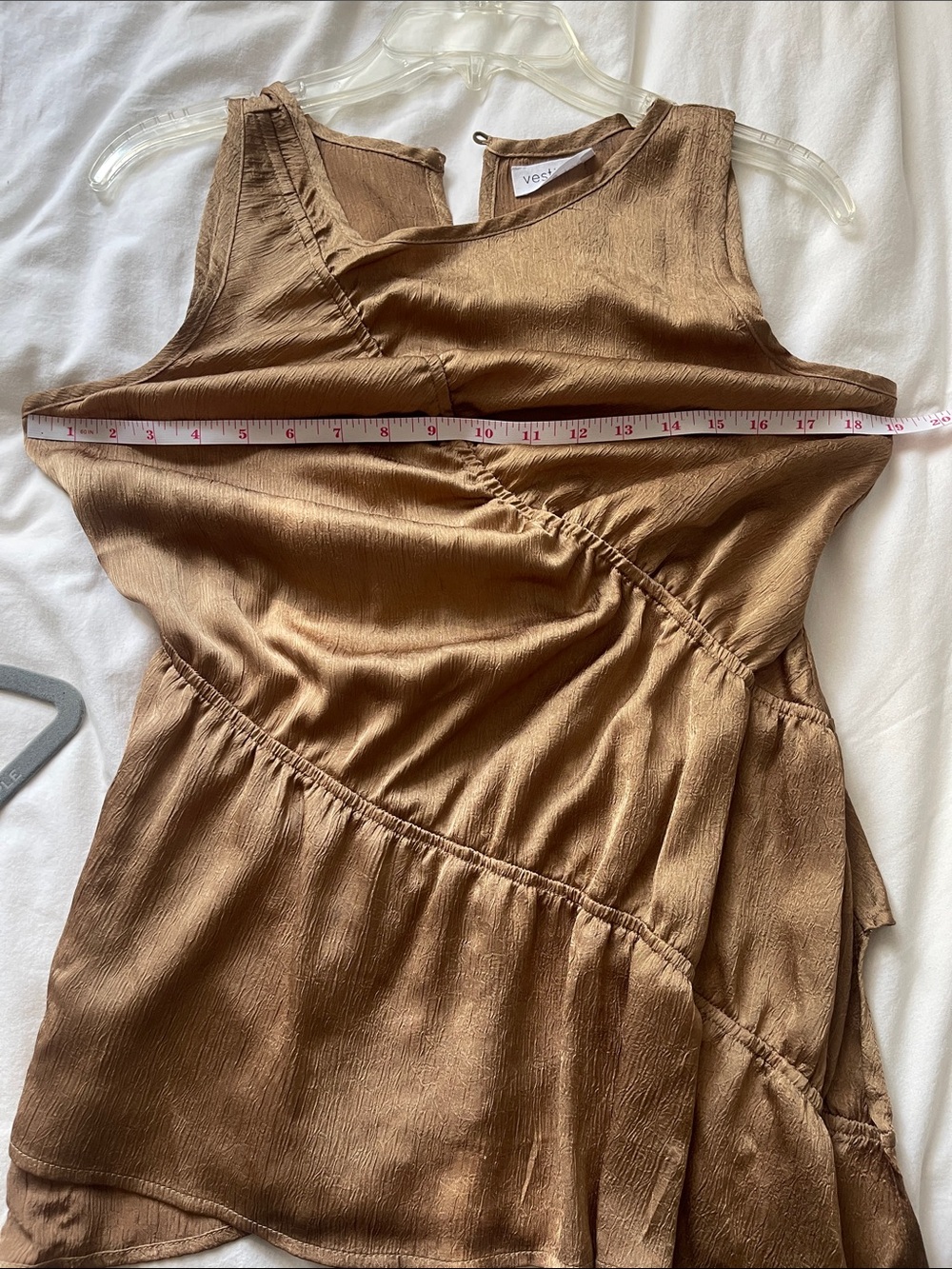 Vestique Gold Ruffle Felicity Satin Shirt - Picture 6 of 6
